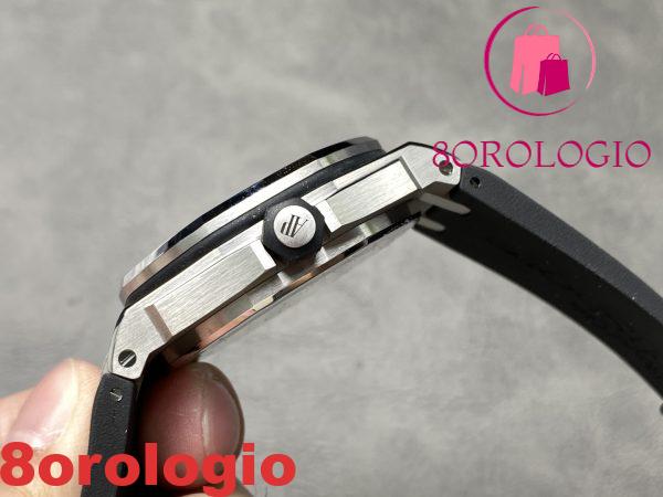 Audemars Piguet Royal Oak Offshore Diver 15710ST Quadrante Nero Cinturino in Gomma 1:1 Migliore Replica APSF 42mm Orologio - immagine 7