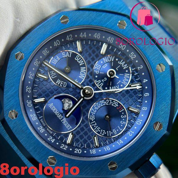 Audemars Piguet Royal Oak Calendario Perpetuo 26579CS Ceramica Blu 1:1 Miglior Replica BBR 41mm Orologio - immagine 11