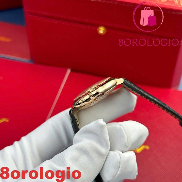 Cartier Ballon Bleu CRWGBB0009 Automatico Oro Rosa Cinturino in Pelle Nera Migliore Replica AF 36mm Orologio - immagine 7