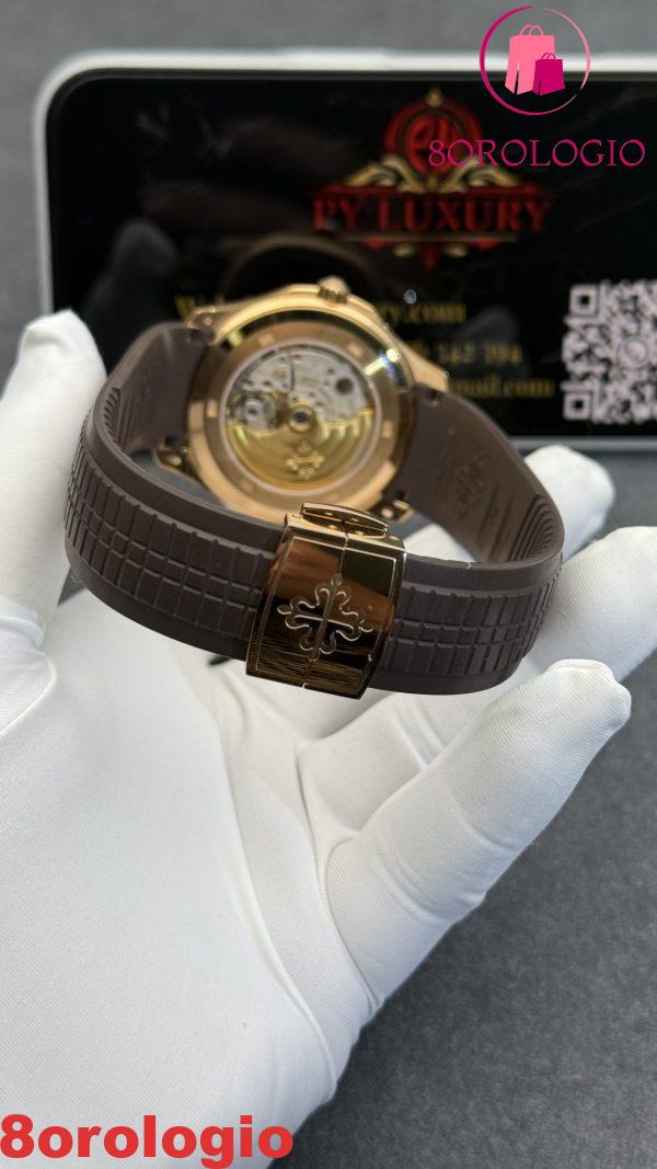 Patek Philippe Aquanaut 5167R-001 Quadrante Marrone Placcato Oro 18K Versione Rifinita Replica 1:1 Super Clone 40.8mm Orologio - immagine 7