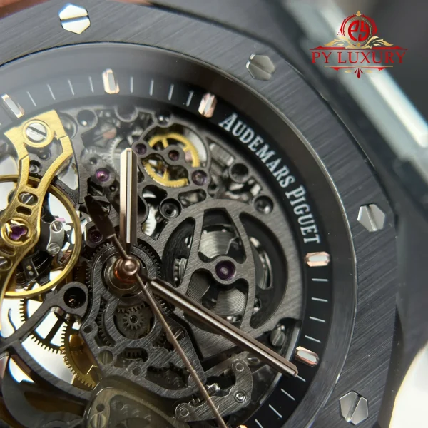Audemars Piguet Royal Oak Openworked 15416CE Cassa in Ceramica Nera Quadrante Scheletrato Replica 1:1 Migliore THB 41mm Orologio - immagine 11