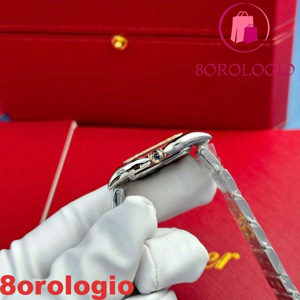 Cartier Panthère Due Tono Oro Rosa Quadrante MOP Lunetta con Diamanti Migliore Replica AF 27mm x 36mm Orologio - immagine 8