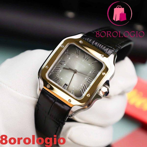 Cartier Santos De Cartier CRW2SA0030 Modello Grande Due Toni Quadrante Grigio Miglior Replica BVF 39.8mm Orologio - immagine 11