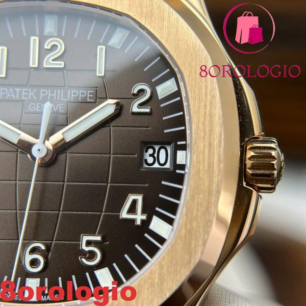 Patek Philippe Aquanaut 5167R-001 Oro Rosa Versione Modificata Quadrante Marrone + Lancette + Movimento Super Clone Migliore Replica 40.8mm Orologio - immagine 12