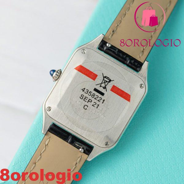 Cartier Santos Dumont WSSA0023 Acciaio Quadrante Argento Cinturino in Pelle Replica BVF 38mm X 27.5mm Orologio - immagine 7