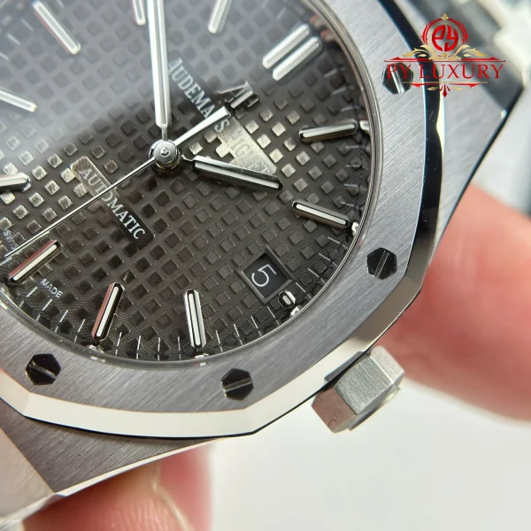 Audemars Piguet Royal Oak 15450ST Quadrante Grigio Bracciale in Acciaio Migliore Replica APS Factory 37mm Orologio - immagine 10