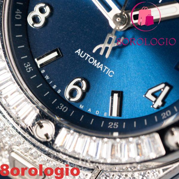 Hublot Big Bang One Click Steel Blue Pavé CZ Stones Replica 39mm Orologio - immagine 8