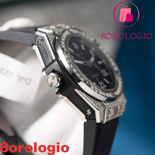 Hublot Big Bang One Click Steel Pavé Quadrante Nero Diamanti Naturali Migliore Replica 39mm Orologio - immagine 10