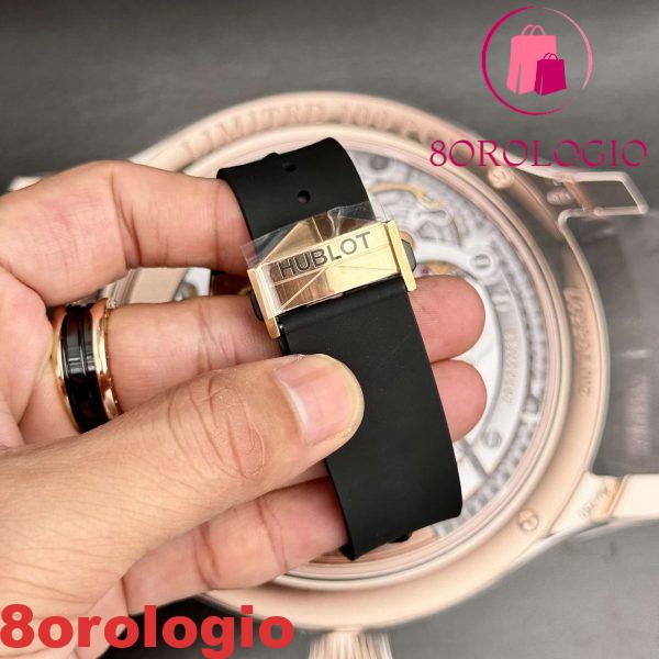 Hublot Big Bang Sang Bleu II King Gold Quadrante Nero Migliore Replica BBF 45mm Orologio - immagine 7