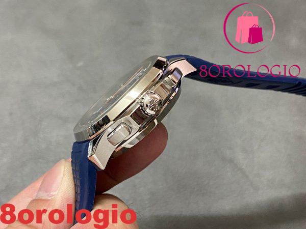 Replica Patek Philippe Aquanaut 5968G Cronografo Quadrante Blu 42.2mm Orologio - immagine 7