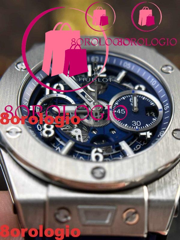 Hublot Big Bang Unico Titanium Blue Replica di Migliore Qualità 42mm Orologio - immagine 9