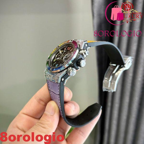Hublot Big Bang Unico Titanium Rainbow Cinturino in Pelle Migliore Replica ZF 45mm Orologio - immagine 7
