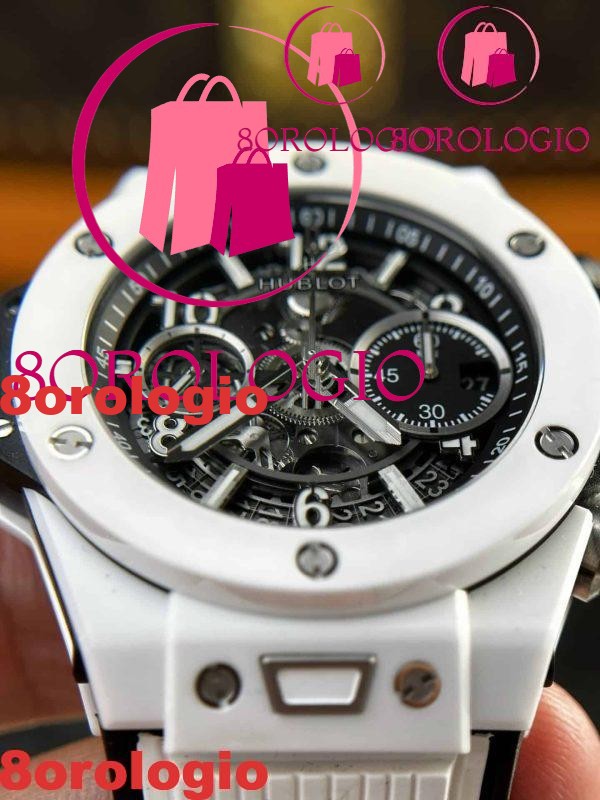 Hublot Big Bang Unico Ceramica Bianca Migliore Replica BBF 42mm Orologio - immagine 9