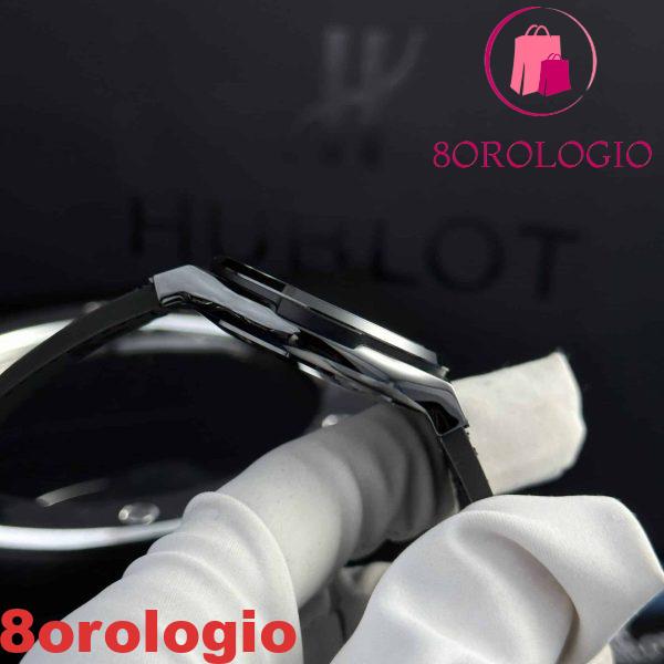 Hublot Classic Fusion Black Magic Quadrante Nero Pelle Migliore Replica Super Clone 42mm Orologio - immagine 7