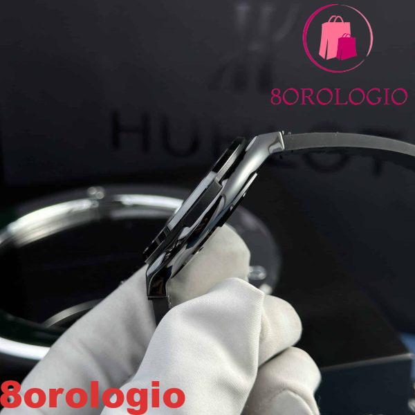 Hublot Classic Fusion Black Magic Quadrante in Carbonio Pelle Replica Super Clone 42mm Orologio - immagine 9