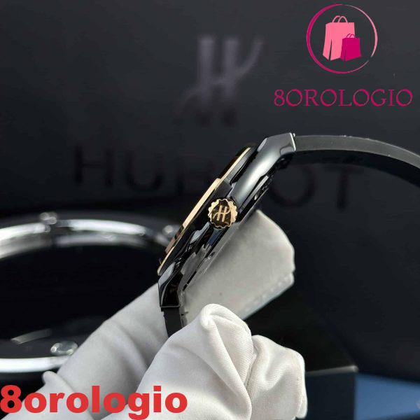 Replica Hublot Classic Fusion Ceramic King Gold Quadrante in Carbonio Super Clone 42mm Orologio - immagine 9
