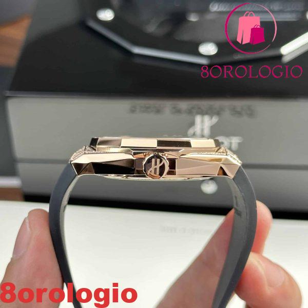 Hublot Classic Fusion Orlinski King Gold Pavé Quadrante Nero Miglior Replica 40mm Orologio - immagine 8