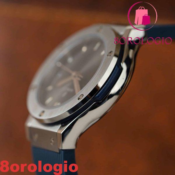 Replica Orologio Donna Hublot Classic Fusion Titanio Quadrante Grigio Gomma 33mm Orologio - immagine 8