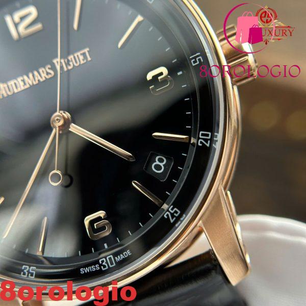 Audemars Piguet Code 11.59 Automatic 15210OR Quadrante Nero Cinturino in Pelle 1:1 Miglior Replica APSF 41mm Orologio - immagine 9