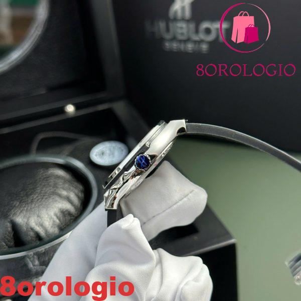 Hublot Classic Fusion Titanium Pavé Quadrante Grigio Cinturino in Pelle Donna Replica 33mm Orologio - immagine 7