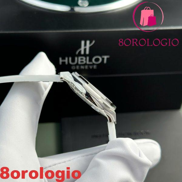 Hublot Classic Fusion Titanio Quadrante Bianco Quarzo Cinturino in Pelle Donna Replica 33mm Orologio - immagine 7