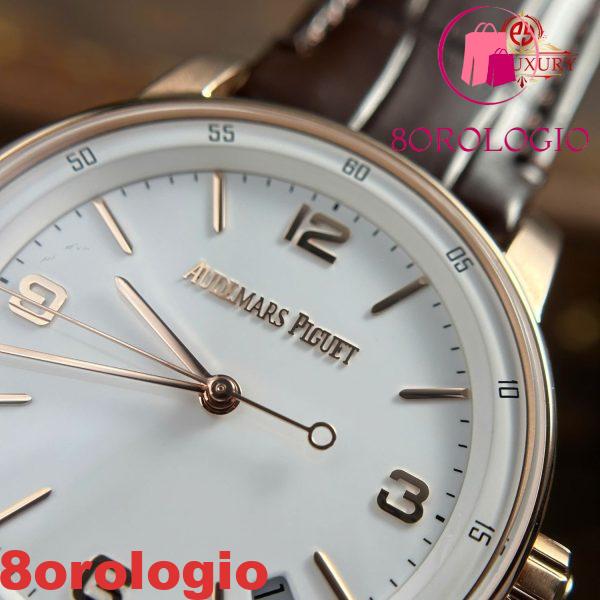 Replica Audemars Piguet Code 11.59 Automatic 15210OR Quadrante Bianco Cinturino in Pelle 1:1 Migliore APSF 41mm Orologio - immagine 11