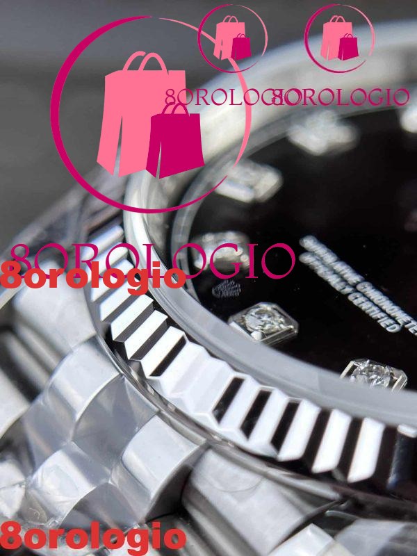 Rolex Datejust 126234 Quadrante Nero Diamanti Jubilee 1:1 Replica 36mm Orologio - immagine 9