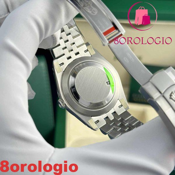Replica Rolex Datejust 126300-0002 Quadrante Blu Luminoso Ghiera Liscia Jubilee VSF Migliore 41mm Orologio - immagine 7