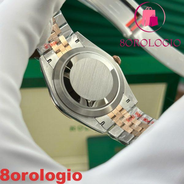 Replica Rolex Datejust 126331 Two Tone 10K Everose Gold Wrapped Chocolate Luminous Dial Jubilee Miglior Clone 41mm Orologio - immagine 8