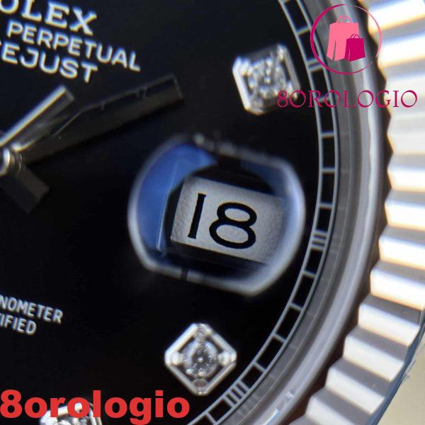 Replica migliore della fabbrica Clean Rolex Datejust 126334 quadrante nero diamanti Jubilee 41mm Orologio - immagine 11
