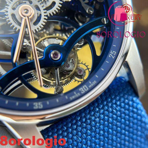 Audemars Piguet Code 11.59 Tourbillon Openworked 26600NB Cinturino in Tessuto Blu Elettrico 1:1 Migliore Replica APPF 41mm Orologio - immagine 9
