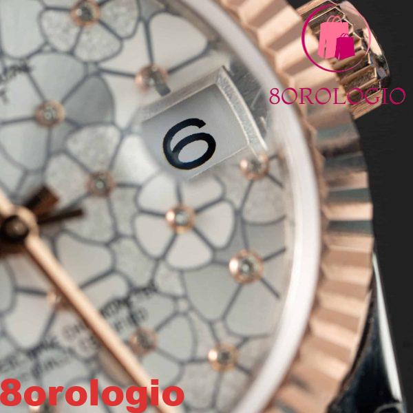 Replica Rolex Datejust 278271 Quadrante Argento Floreale Bicolore Oro Rosa 10K Jubilee Migliore 31mm Orologio - immagine 11