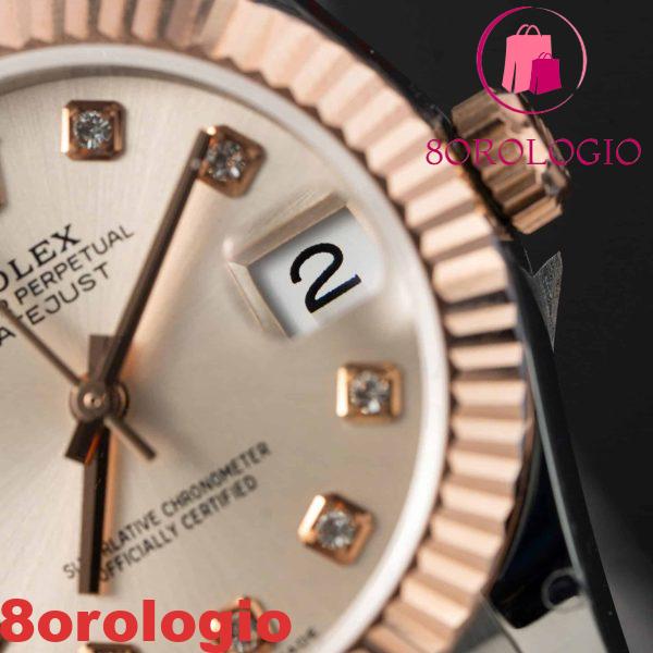 Rolex Datejust 278271 Quadrante Sundust Bicolore 10K Oro Rosa Avvolto Jubilee Migliore Replica 31mm Orologio - immagine 9