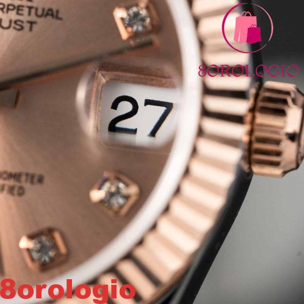 Replica migliore Rolex Datejust 278271 Bicolore Oro 10K Rivestito Quadrante Rosa con Diamanti Jubilee 31mm Orologio - immagine 10