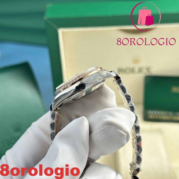 Replica Rolex Datejust 278381RBR-0016 Bicolore Oro Rosa Quadrante Argento Ghiera con Diamanti Jubilee 31mm Orologio - immagine 8