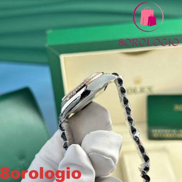 Replica Rolex Datejust 278381RBR-0020 Bicolore Quadrante Viola Romani Ghiera Diamanti Jubilee 31mm Orologio - immagine 8