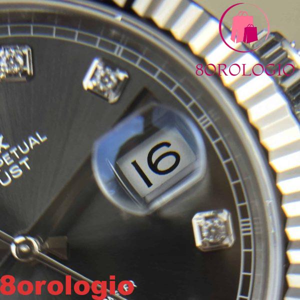 Rolex Datejust 41 126334 Quadrante Grigio con Diamanti Bracciale Jubilee Miglior Replica Clean Factory Orologio - immagine 11