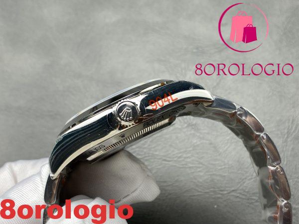 Rolex Datejust Who Cares I'm Already Late Quadrante Personalizzato Font Blu Replica 1:1 41mm Orologio - immagine 7