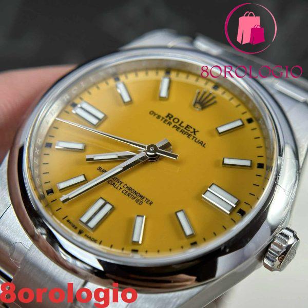 Rolex Oyster Perpetual 124300 Quadrante Giallo Replica di Alta Qualità Clean Factory 41mm Orologio - immagine 9