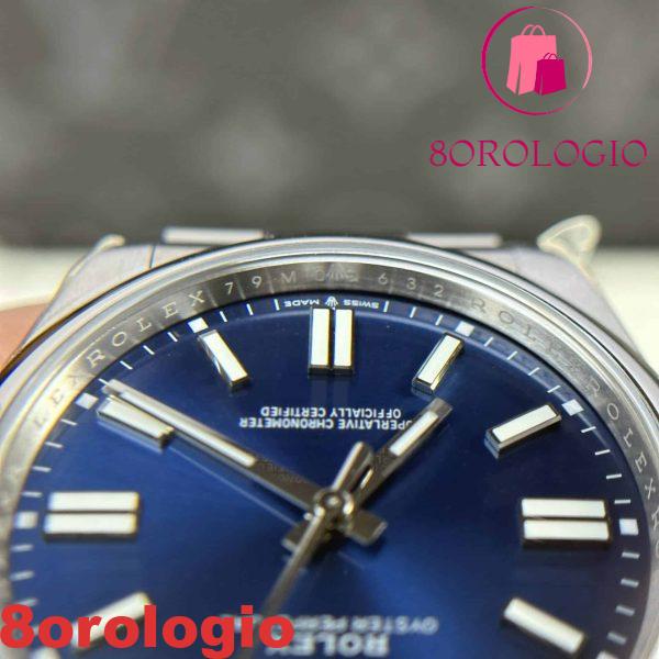 Rolex Oyster Perpetual 41 124300 Quadrante Blu Replica Migliore Clean Factory 41mm Orologio - immagine 10