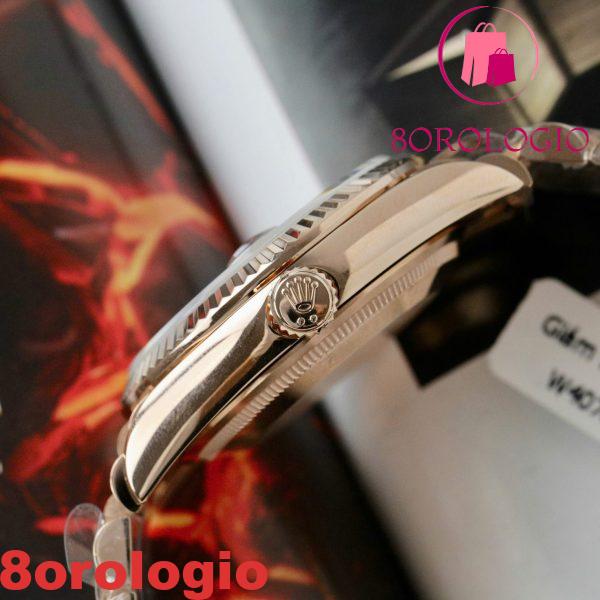 Replica 1:1 Rolex Day-Date 118235 Quadrante in Cioccolato con Diamanti e Rubini Oro Rosa 18K GMF 36mm Orologio - immagine 8