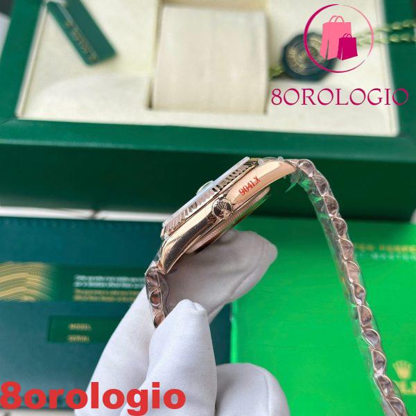 Rolex Day-Date 128235-0050 Oro Rosa Quadrante Grigio Ardesia con Diamanti 158g Replica di Alta Qualità QF 36mm Orologio - immagine 8