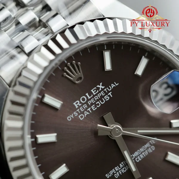 Rolex Datejust 278274 Quadrante Grigio Scuro Lunetta Zigrinata Bracciale Jubilee Miglior Replica THB 31mm Orologio - immagine 9