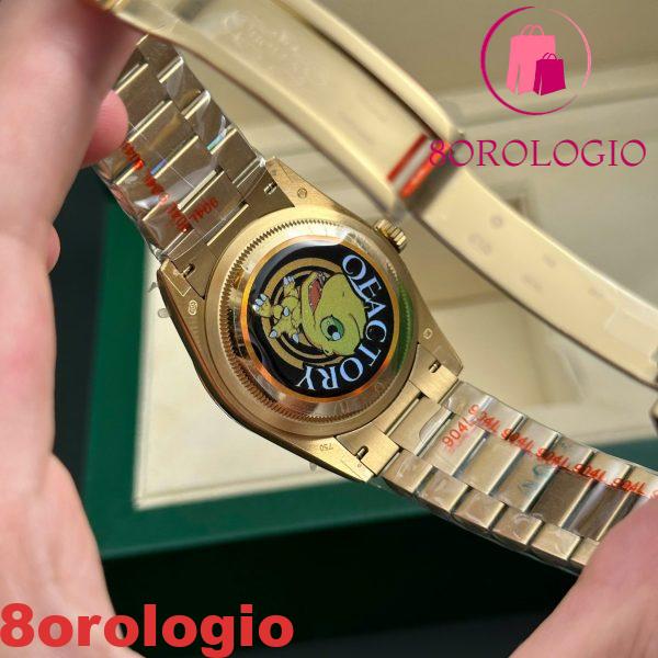 Replica Rolex Day-Date 128238-0069 Oro Giallo Quadrante Verde Ombré con Diamanti 158g Super Clone QF 36mm Orologio - immagine 7