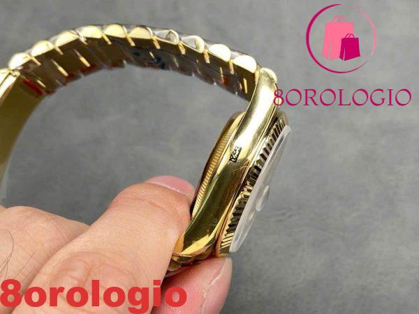 Rolex Day-Date 128238-0113 Oro Giallo Quadrante Bianco 158g 1:1 Migliore Replica QF 36mm Orologio - immagine 8