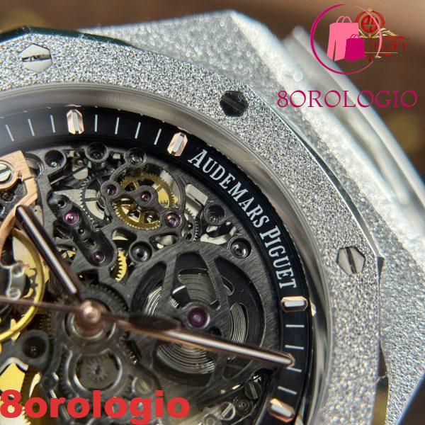 Audemars Piguet Royal Oak 15407BC Frosted Gold Openworked Skeleton Dial Replica 1:1 Migliore Edizione THB 41mm Orologio - immagine 11
