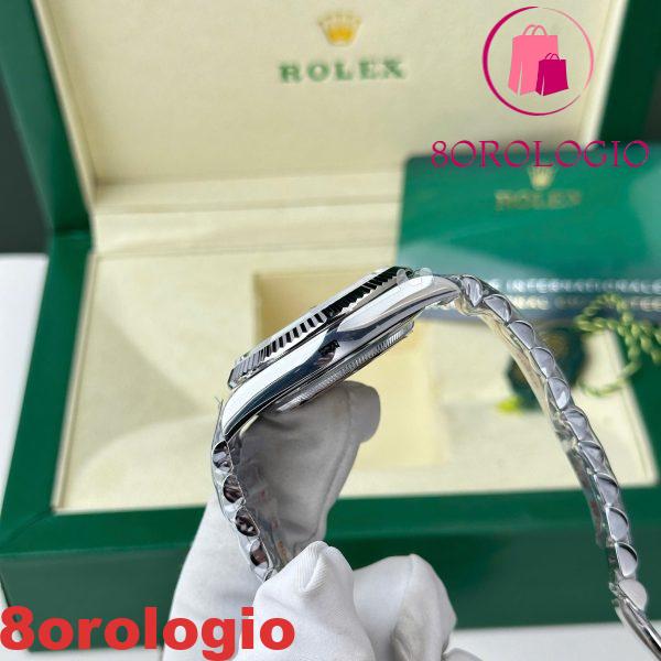 Replica Migliore Rolex Day-Date 228236-0006 Q Factory Quadrante Blu Ghiaccio con Baguette 188g 40mm Orologio - immagine 9