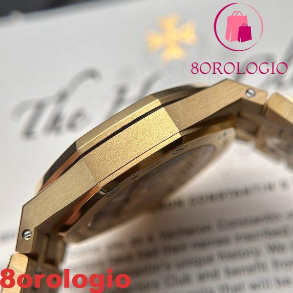 Audemars Piguet Royal Oak 15450BA Oro Giallo Quadrante Bianco Replica IP Factory 37mm Orologio - immagine 8