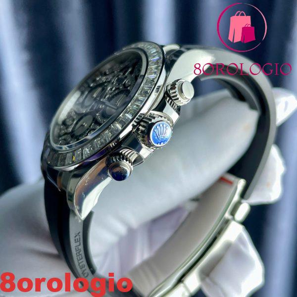 Rolex Daytona 'Eye Of The Tiger' 116589TBR Custom Moissanite Cinturino in Gomma Migliore Replica 40mm Orologio - immagine 8