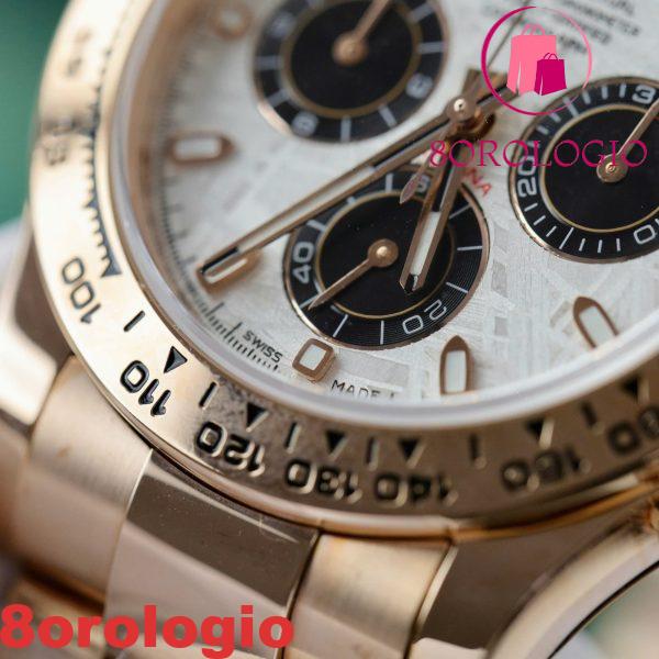 Rolex Daytona 116505-0014 Quadrante in Meteorite Bianca Oro Rosa 18K Rivestito 1:1 Migliore Replica 40mm Orologio - immagine 9